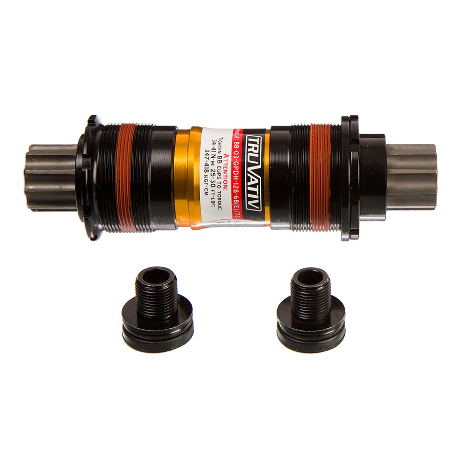 ISIS BOTTOM BRACKET, BSA, 68/E/73MM, 128MM, STEEL, BLACK, 00.6415.016.000
