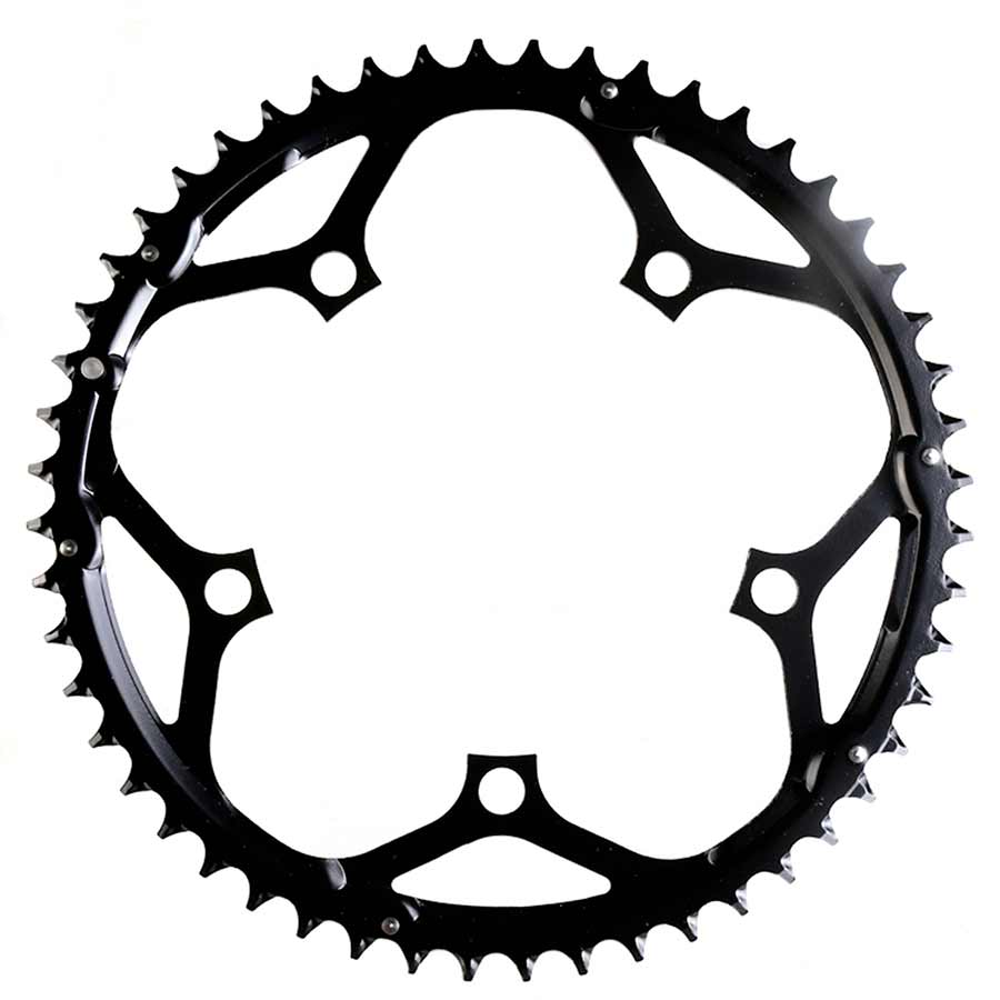 10 SP, BCD 130MM, 5-BOLT, OUTER CHAINRING, FOR 30/42/52, STEEL, BLACK, 11.6215.104.000