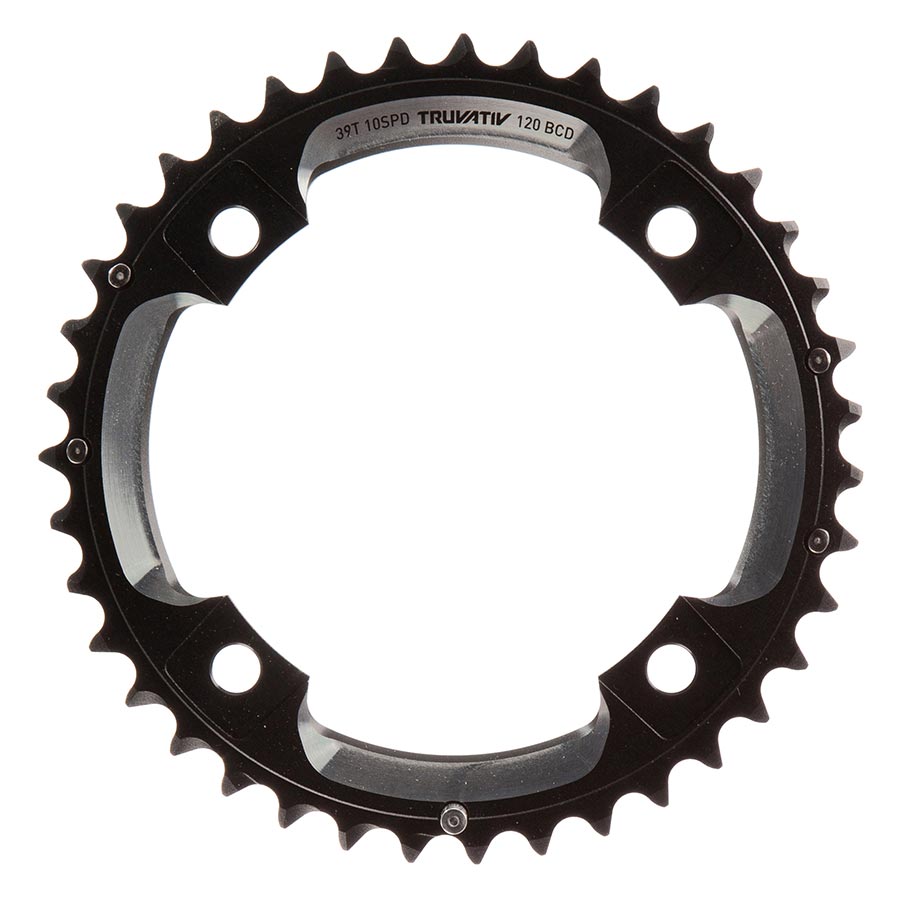 10 SP, BCD 120MM, 4-BOLT, ALL 26/39, OUTER CHAINRING, FOR L-PIN GXP 2X10, ALUMINUM, BLACK, 11.6215.188.260