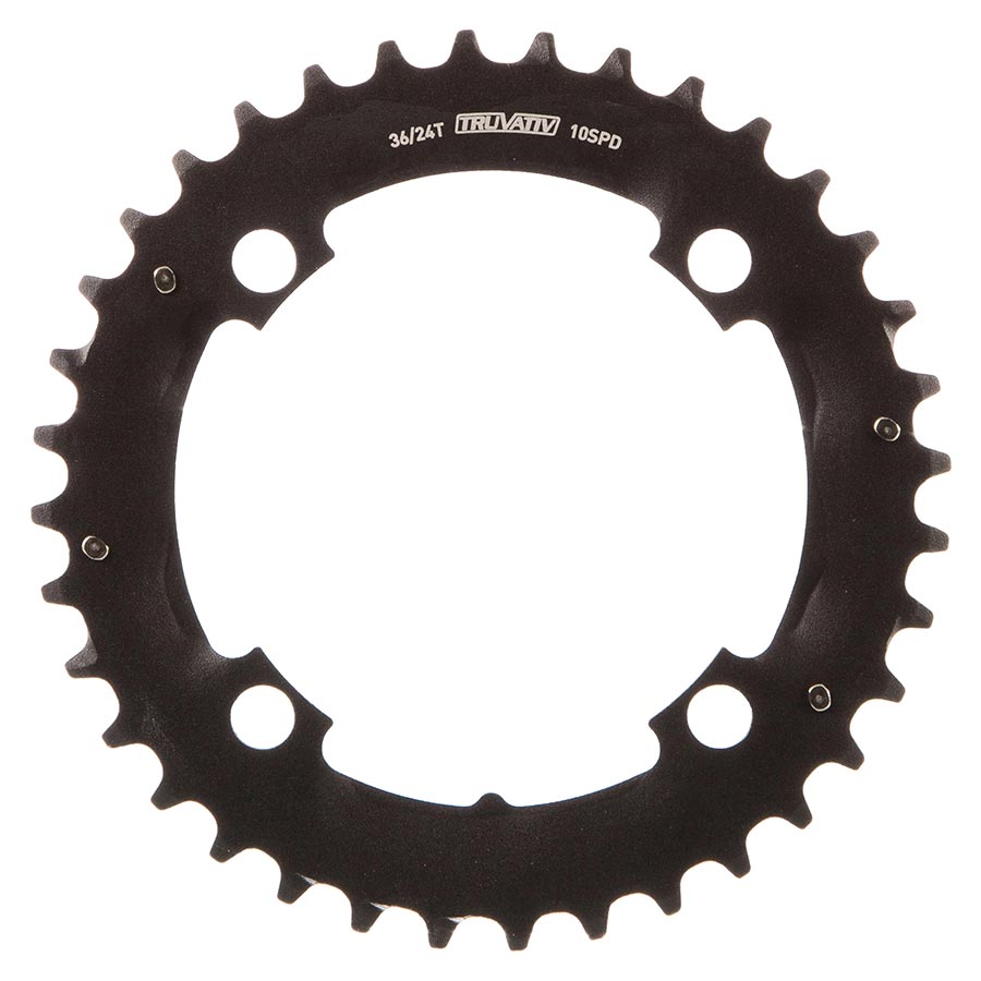 10 SP, BCD 104MM, 4-BOLT, OUTER CHAINRING, FOR MTB DOUBLE, ALUMINUM, BLACK, 11.6215.188.320