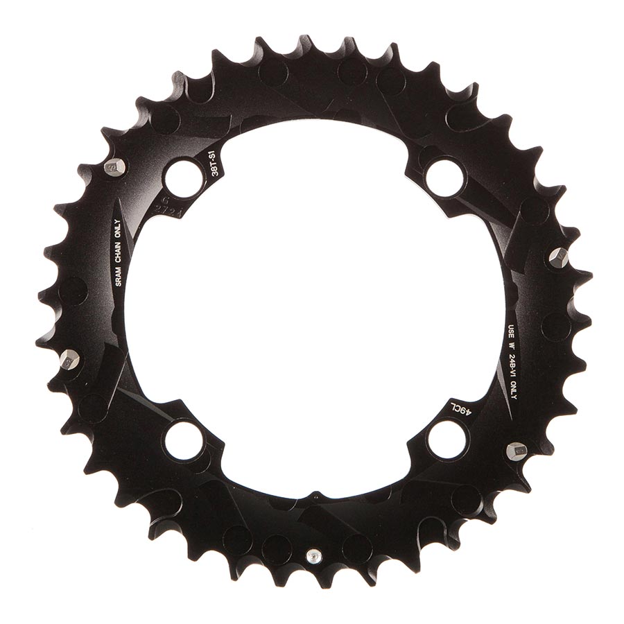 10 SP, BCD 104MM, 4-BOLT, OUTER CHAINRING, FOR L-PIN GXP, ALUMINUM, BLACK, 11.6215.188.440