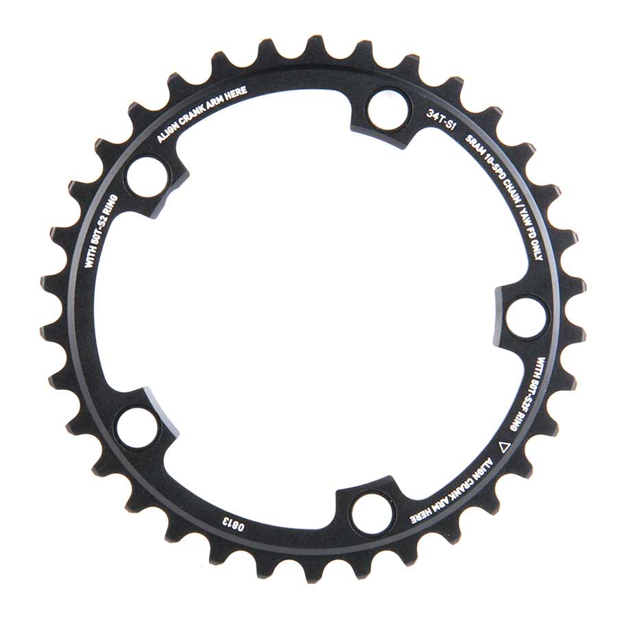 10 SP, BCD 110MM, 5-BOLT, RED 2012, INNER CHAINRING, FOR 34/50, ALUMINUM, BLACK, 11.6218.001.001