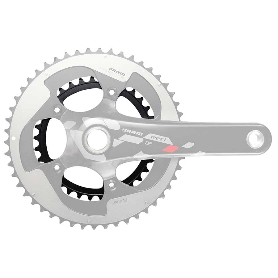 11SP, BCD: 110MM, 5 BOLTS, RED X-GLIDE, INNER CHAINRING, FOR 34/50, ALUMINUM, BLACK, 11.6218.010.008