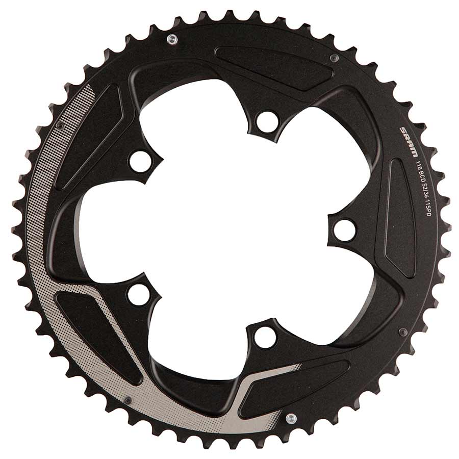 11SP, BCD: 110MM, 5 BOLTS, ROAD X-GLIDE, OUTER CHAINRING, FOR 36/52, ALUMINUM, SILVER, 11.6218.016.000