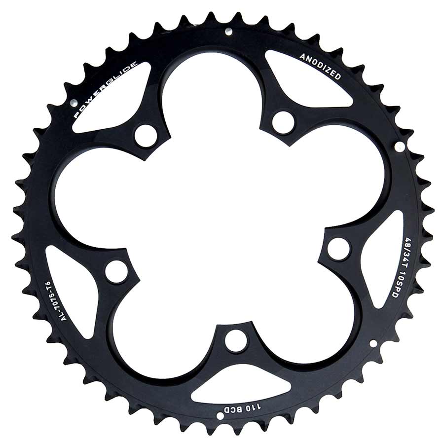 ALLOY RING 48T/110MM BLK GXP L-PIN - USE WITH 34T