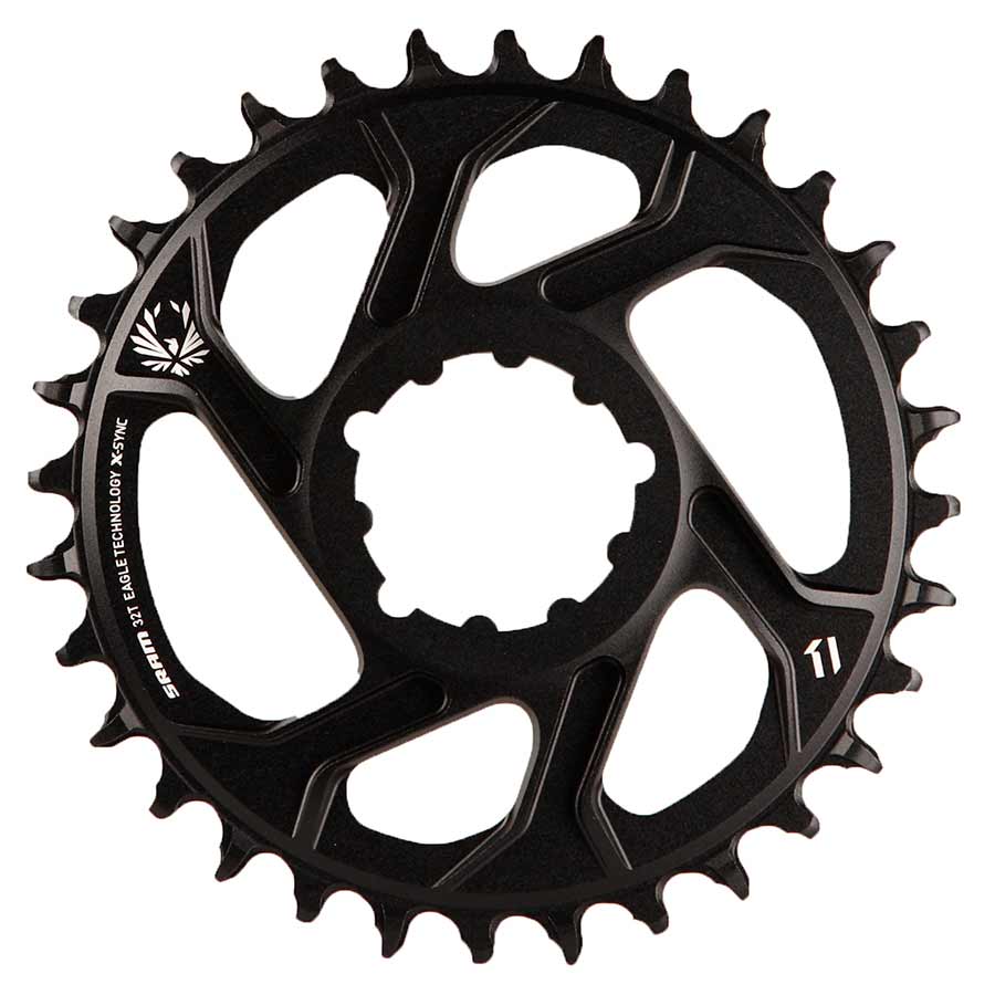6MM OFFSET, 38T, 12SP., BCD: DIRECT MOUNT, SINGLE CHAINRING, ALUMINUM, BLACK