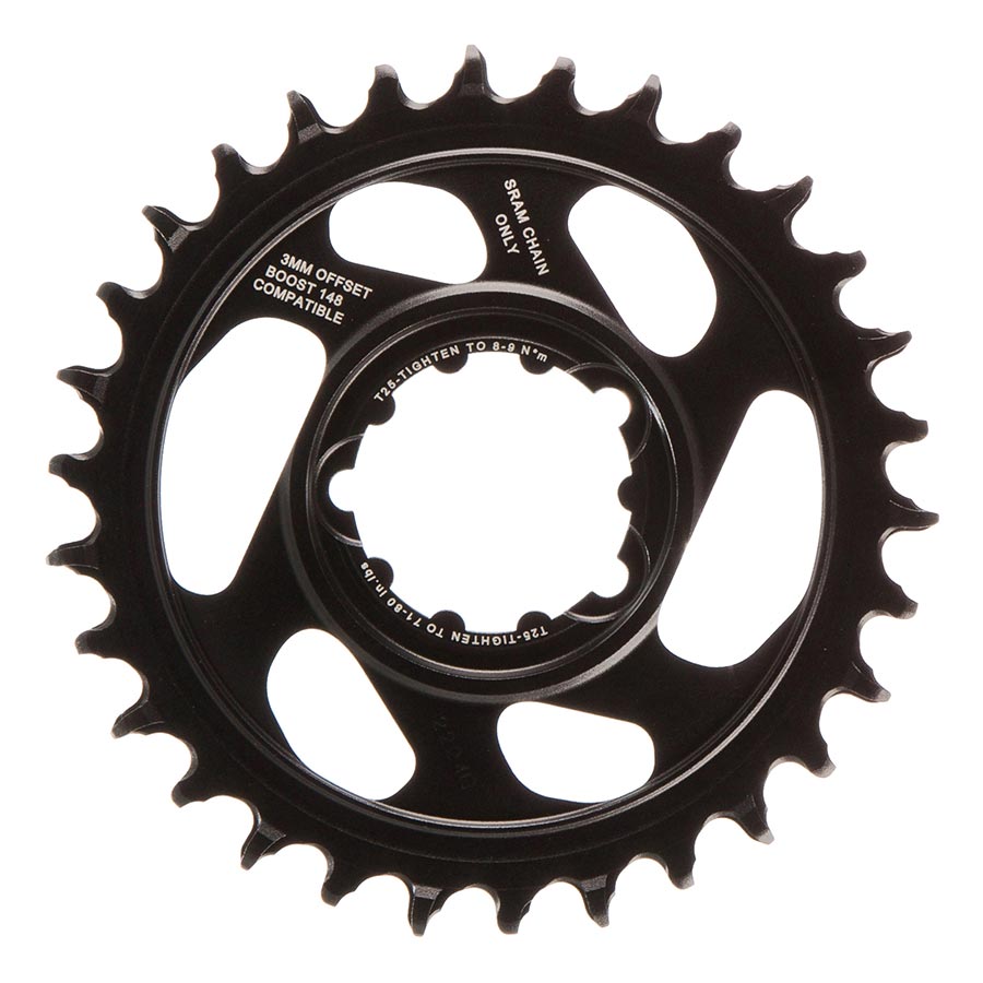 3MM OFFSET, 30T, 12SP., BCD: DIRECT MOUNT, SINGLE CHAINRING, ALUMINUM, BLACK