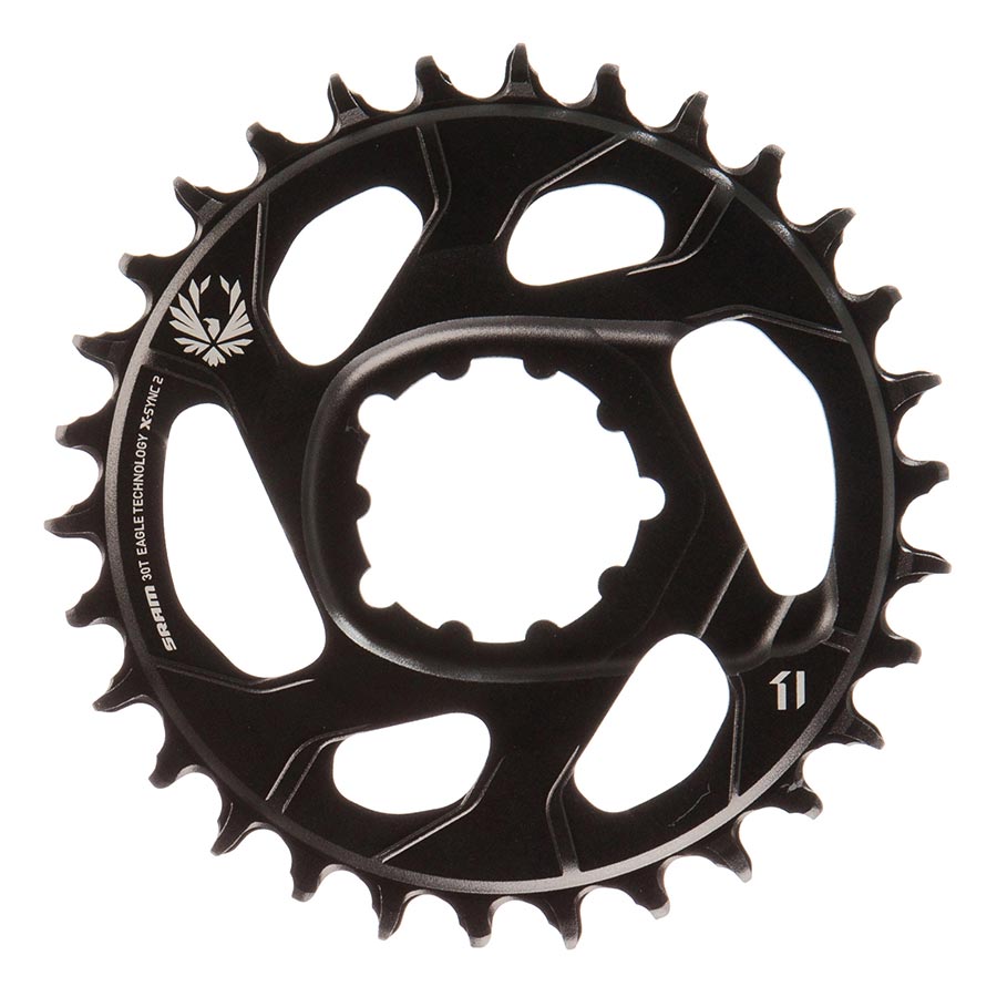 CHAINRING, TEETH: 30, SPEED: 12, BCD: DIRECT MOUNT, SINGLE, ALUMINUM, BLACK