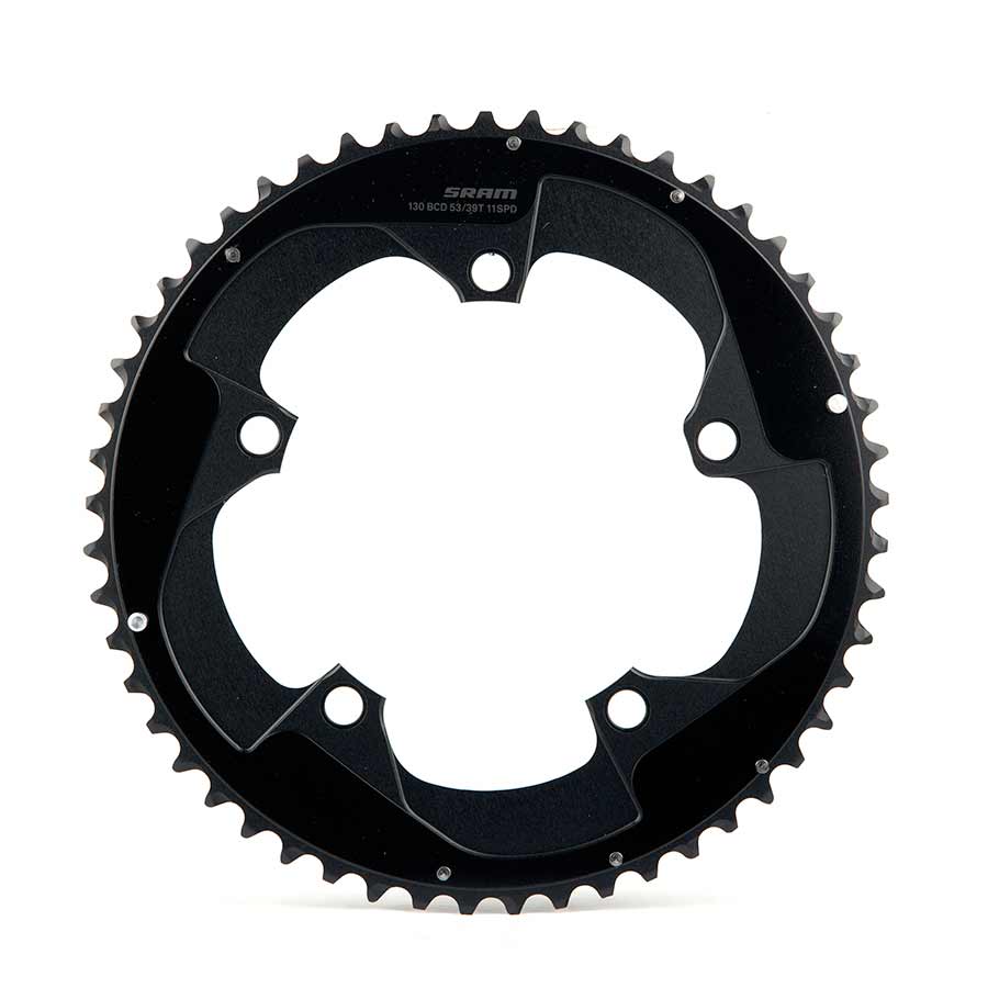 53T, 11SP, BCD: 130MM, CHAINRING, ALUMINUM, BLACK