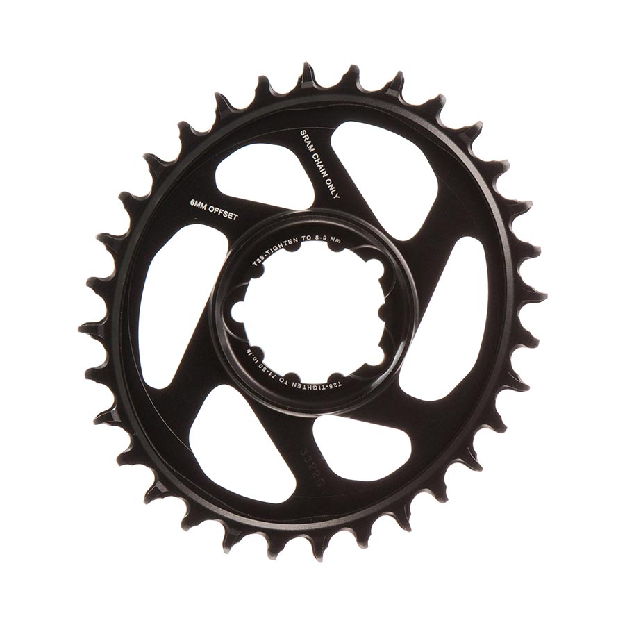 32T CHAINRING, 11/12SP, BCD: DIRECT MOUNT, ALUMINUM, BLACK, 6MM OFFSET