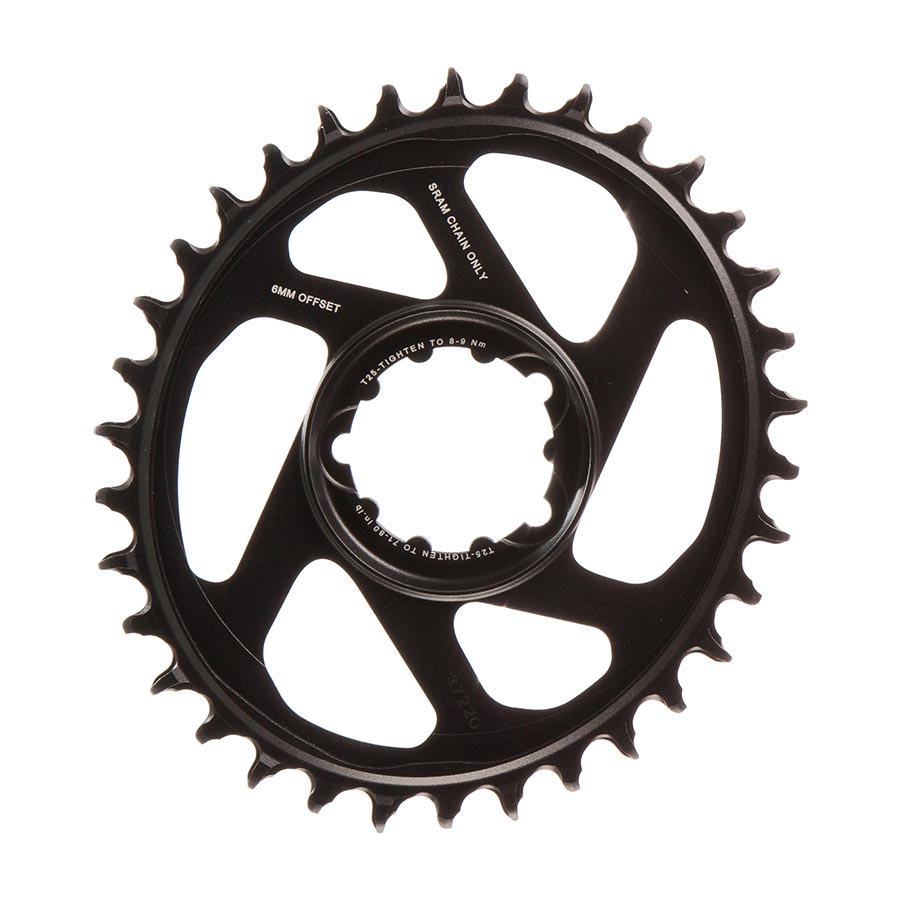 34T CHAINRING, 11/12SP, BCD: DIRECT MOUNT, ALUMINUM, BLACK, 6MM OFFSET