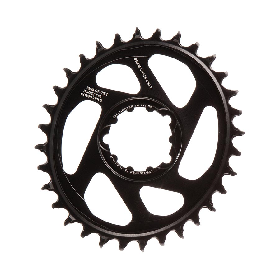 32T CHAINRING, 11/12SP, BCD: DIRECT MOUNT, ALUMINUM, BLACK, 3MM OFFSET