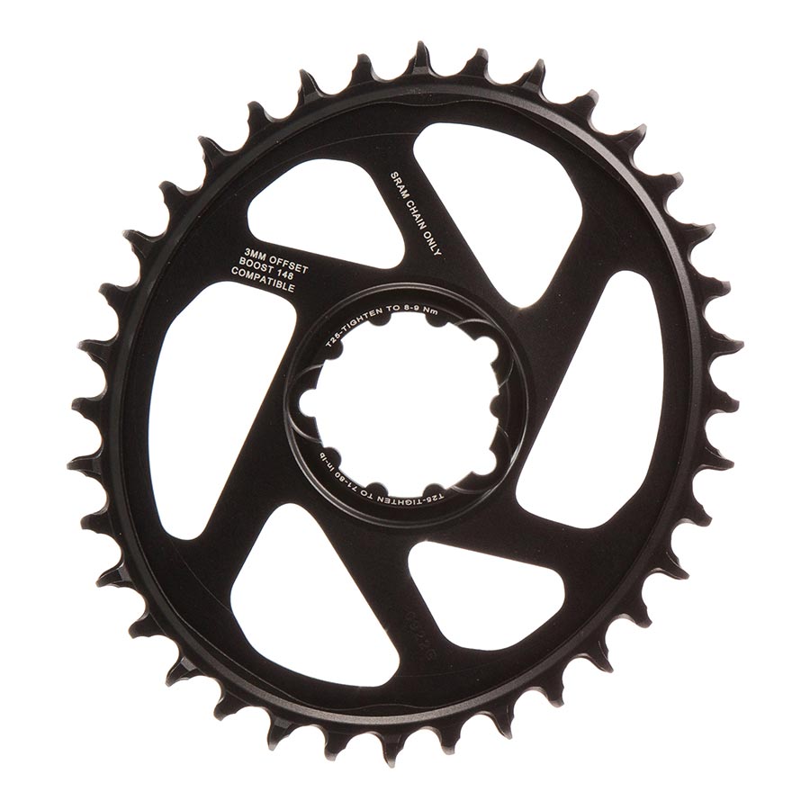 36T CHAINRING, 11/12SP, BCD: DIRECT MOUNT, ALUMINUM, BLACK, 3MM OFFSET