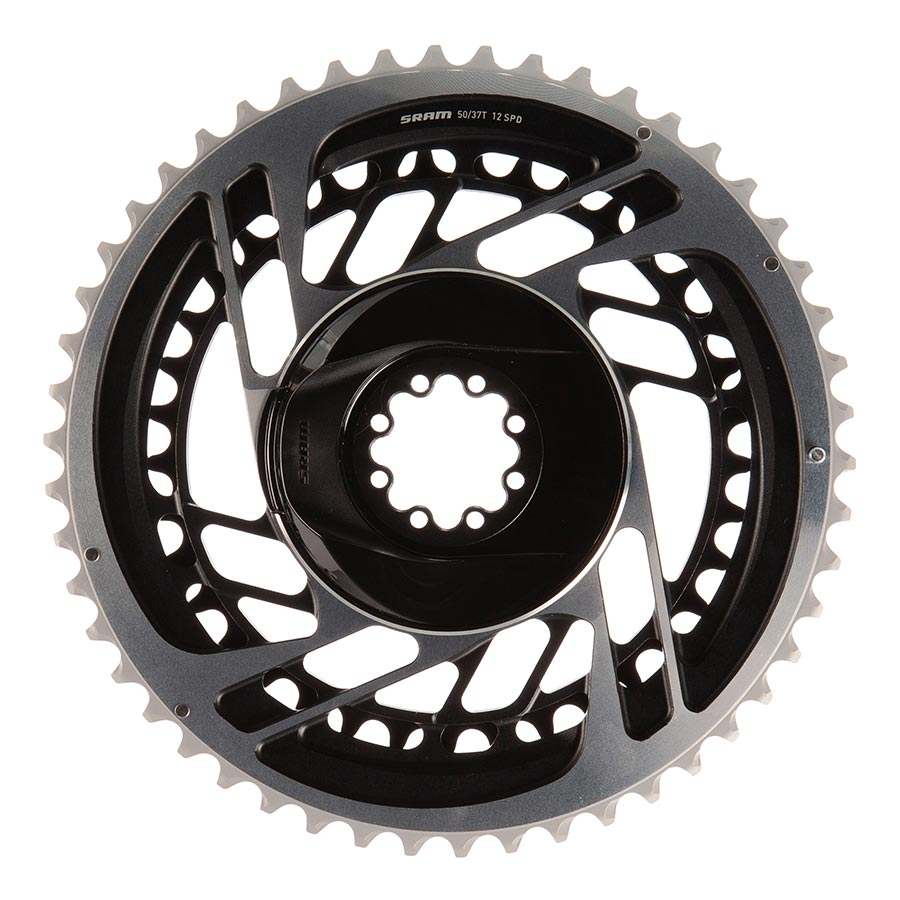 CHAINRING, TEETH: 37/50, SPEED: 12, BCD: DIRECT MOUNT, PAIR, ALUMINUM, GREY