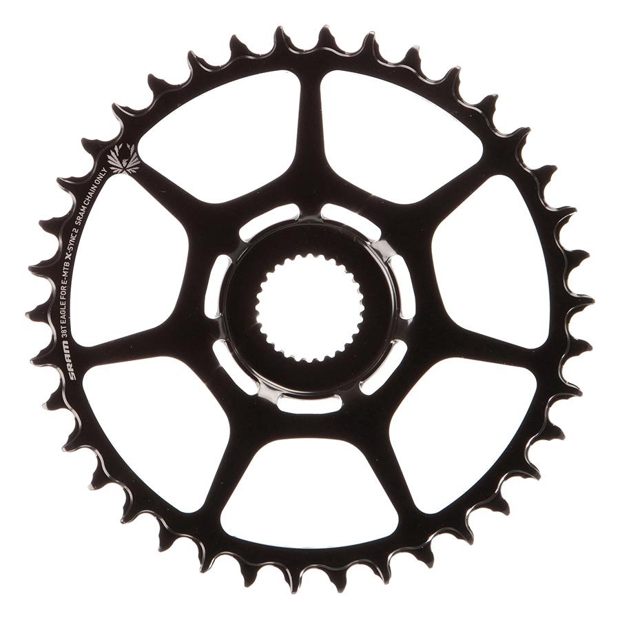 CHAINRING, TEETH: 38, SPEED: 11/12, SINGLE, STEEL, BLACK