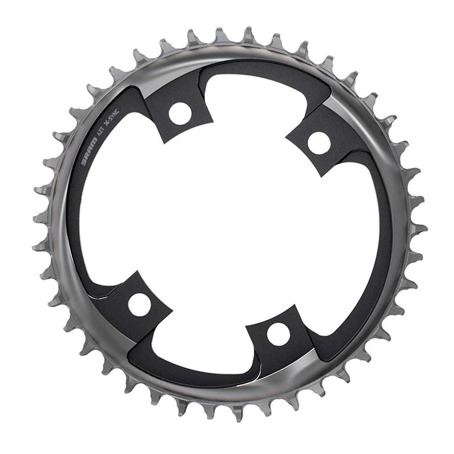 CHAINRING, TEETH: 46, SPEED: 12, BCD: 107, BOLTS: 4, SINGLE, ALUMINUM, BLACK