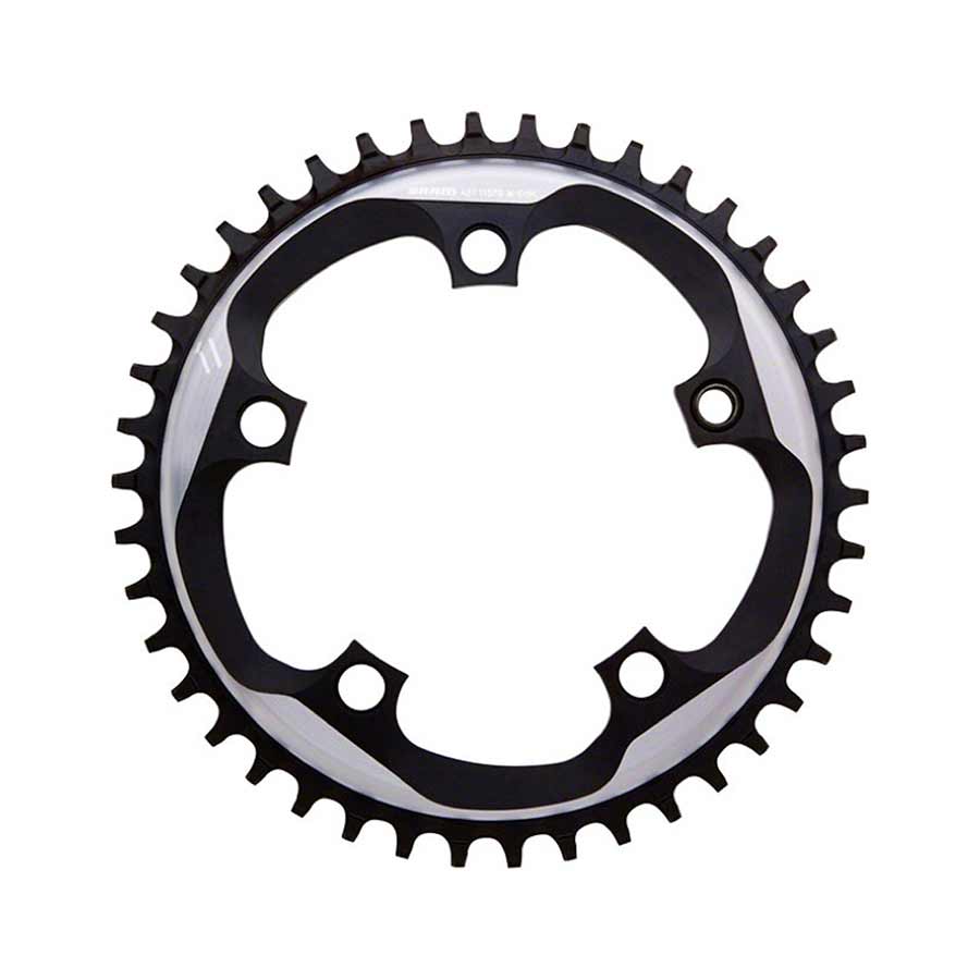 CHAINRING, TEETH: 48, SPEED: 11, BCD: 110, BOLTS: 5, SINGLE, ALUMINUM, BLACK