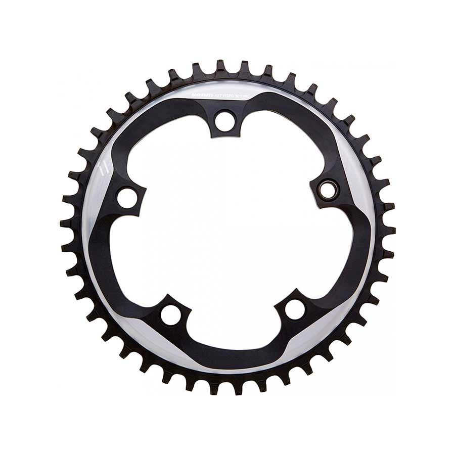 CHAINRING, TEETH: 42, SPEED: 11, BCD: 110, BOLTS: 5, SINGLE, ALUMINUM, BLACK