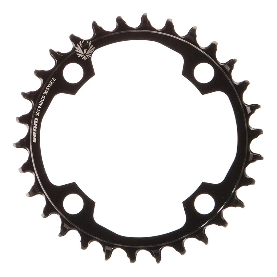 CHAINRING, TEETH: 30, SPEED: 12, BCD: 94, BOLTS: 4, SINGLE, ALUMINUM, BLACK
