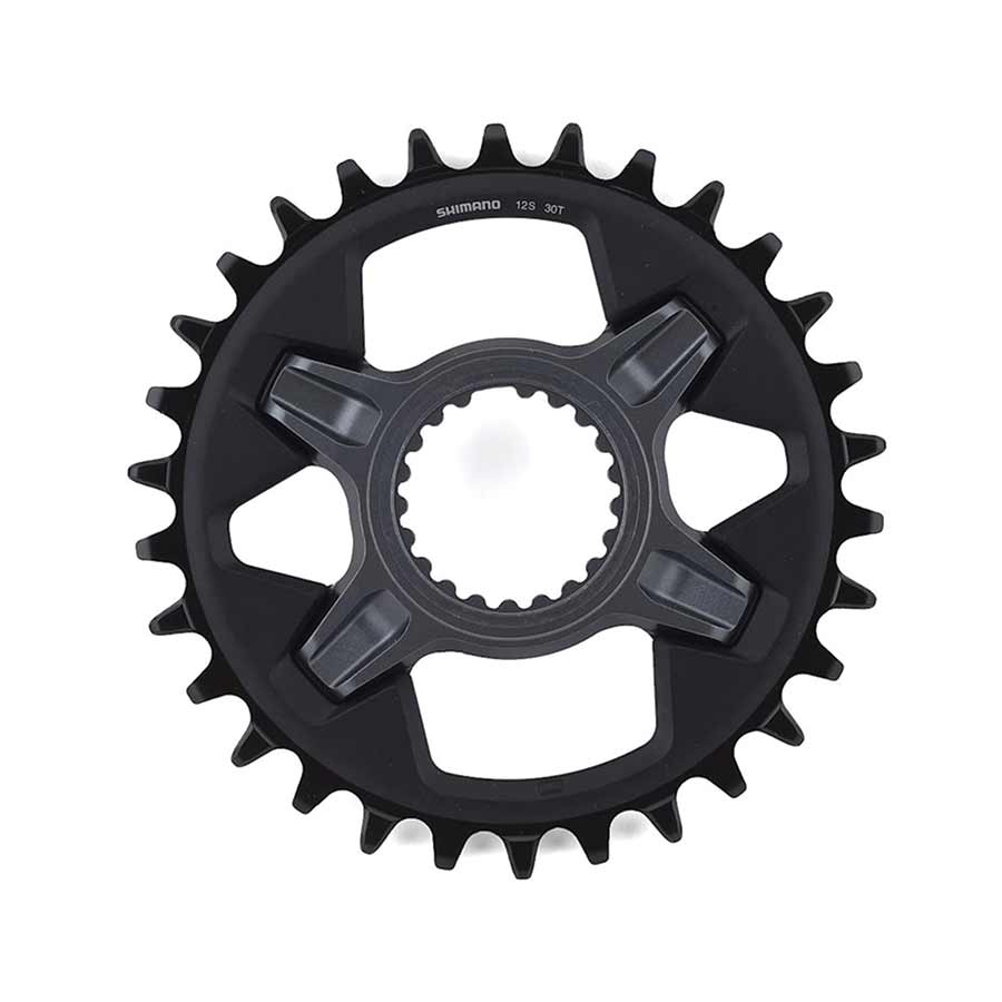 CHAINRING, TEETH: 30, SPEED: 12, BCD: DIRECT MOUNT, ALUMINUM/COMPOSITE/STEEL, GREY