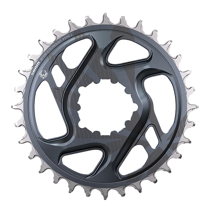CHAINRING, TEETH: 34, SPEED: 11/12, BCD: DIRECT MOUNT, ALUMINUM, GREY, 3MM