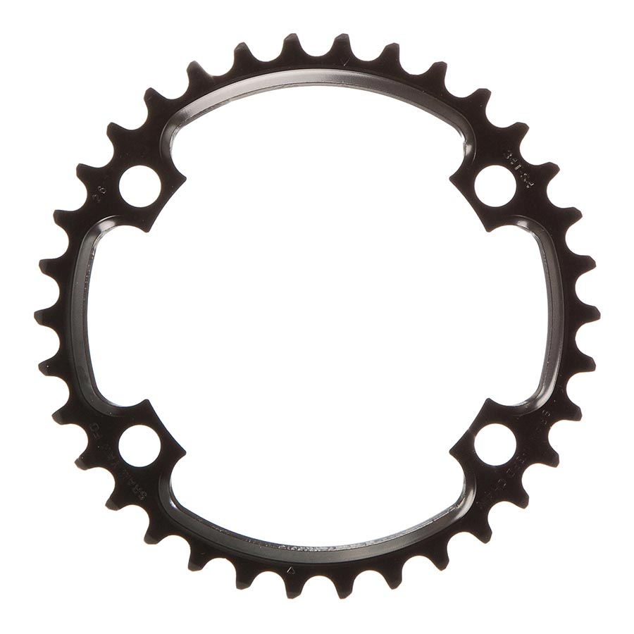 CHAINRING, TEETH: 34, SPEED: 11, BCD: 110, BOLTS: 4, INNER, STEEL, BLACK
