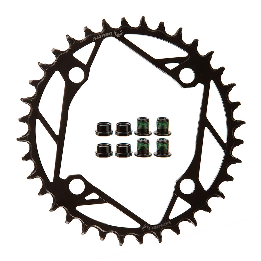 CHAINRING, TEETH: 36, SPEED: 12, BCD: 104, BOLTS: 4, STEEL, BLACK