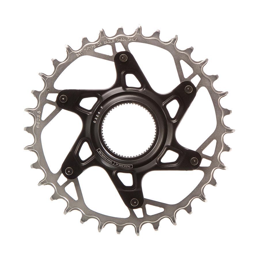 CHAINRING, TEETH: 34, SPEED: 12, BCD: DIRECT MOUNT, ALUMINUM/STEEL, SILVER