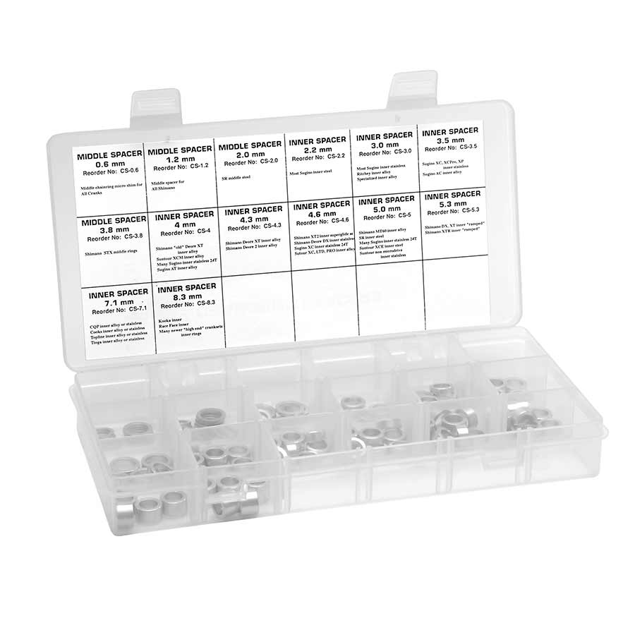 CHAINRING SPACER KIT 18-COMPARTMENT PLASTIC BOX