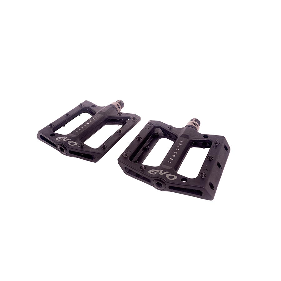 PLATFORM PEDALS, BODY: NYLON, SPINDLE: CR-MO, 9/16'', BLACK, PAIR