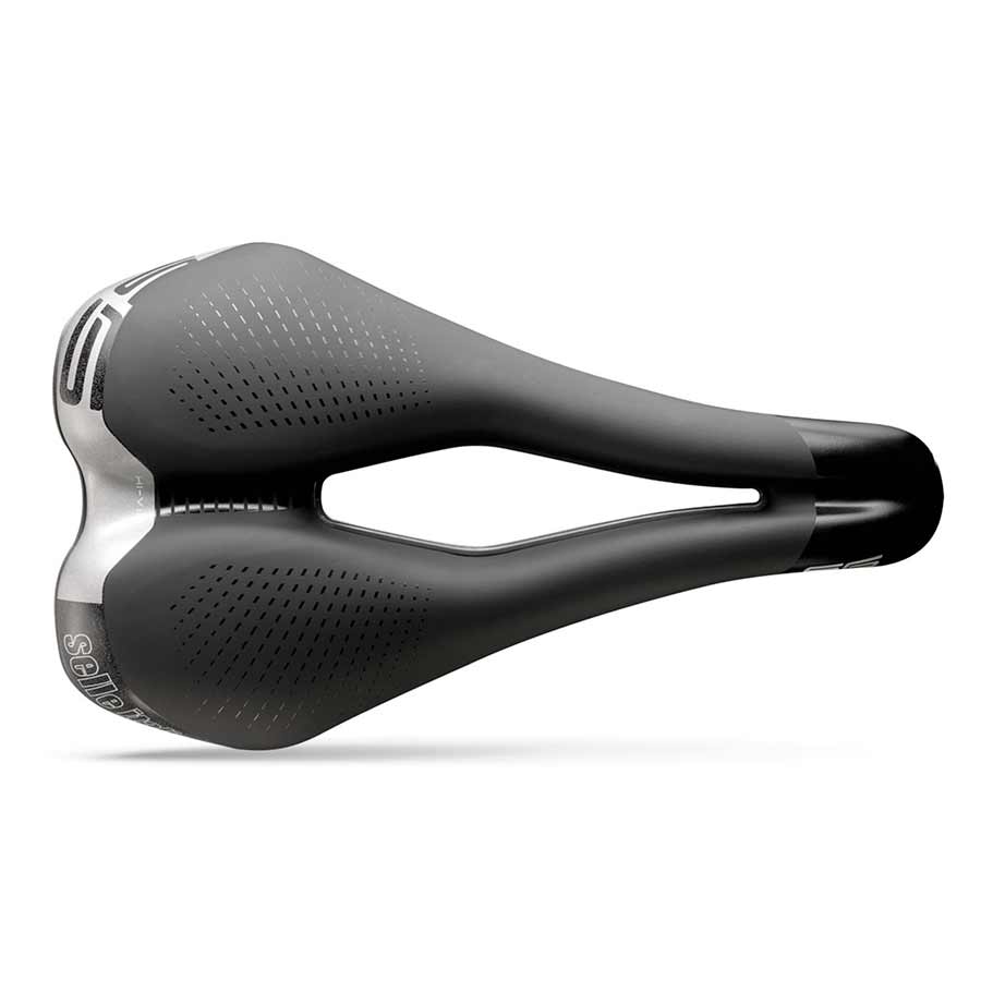SADDLE, 255 X 145MM, 318G, BLACK/HI-VIZ