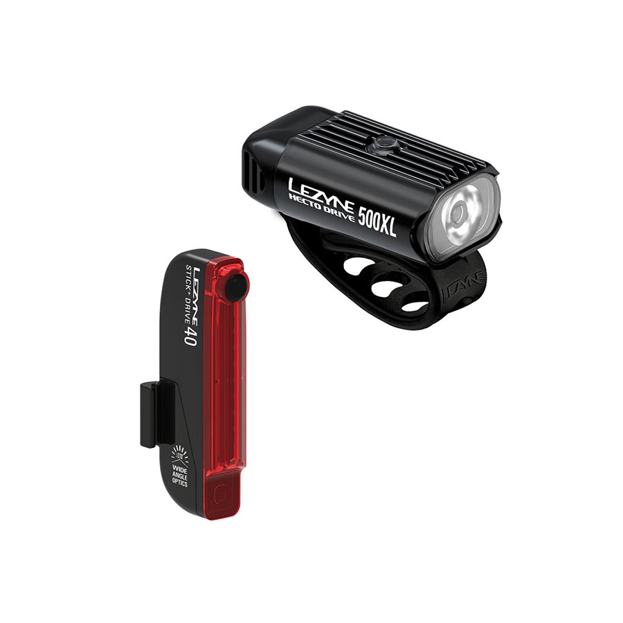 LIGHT, FRONT AND REAR, BLACK, SET