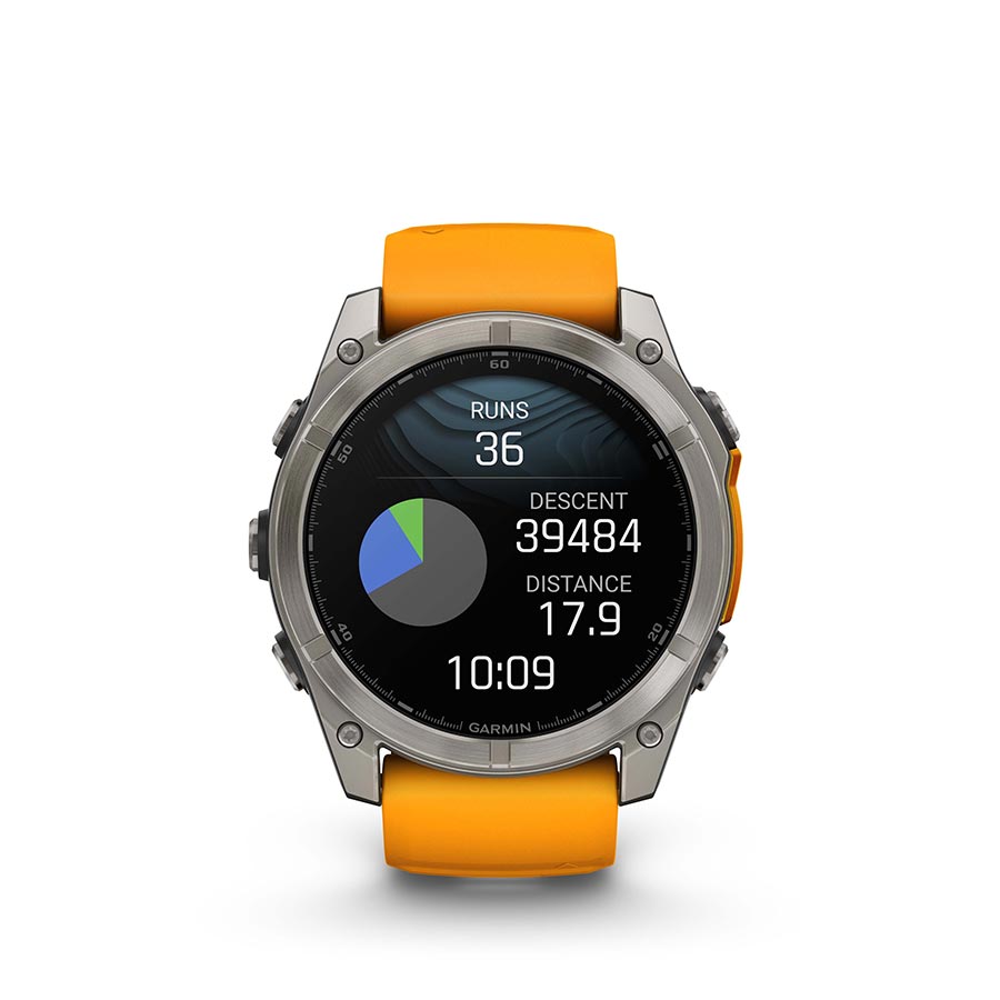 WATCH, WATCH COLOR: TITANIUM, WRISTBAND: ORANGE/ GRAPHITE - SILICONE