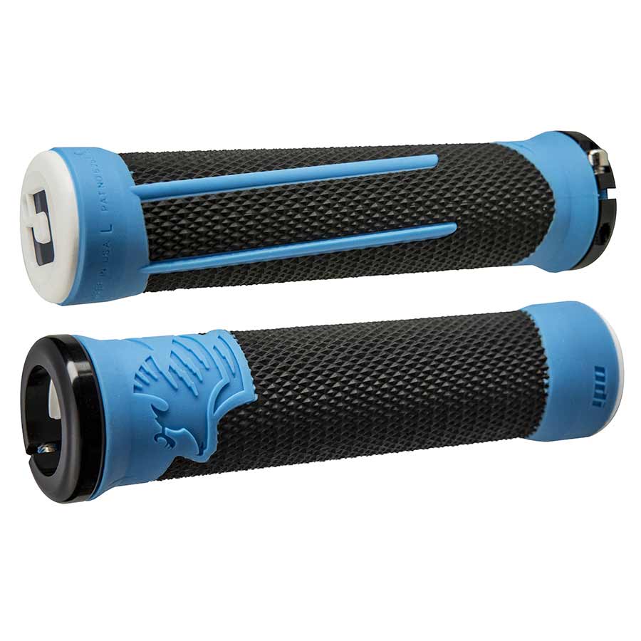 GRIPS, 135MM, BLACK/BLUE/BLACK, PAIR