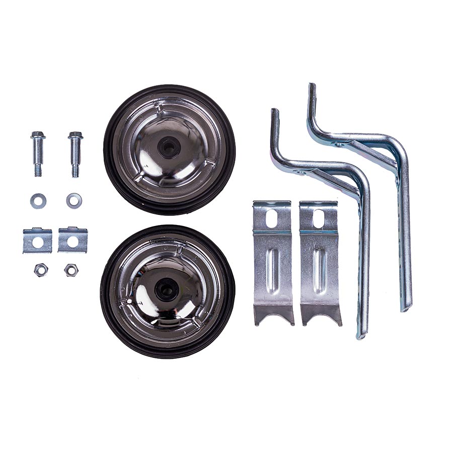 TRAINING WHEELS, 12'' TO 20'', SILVER, PAIR