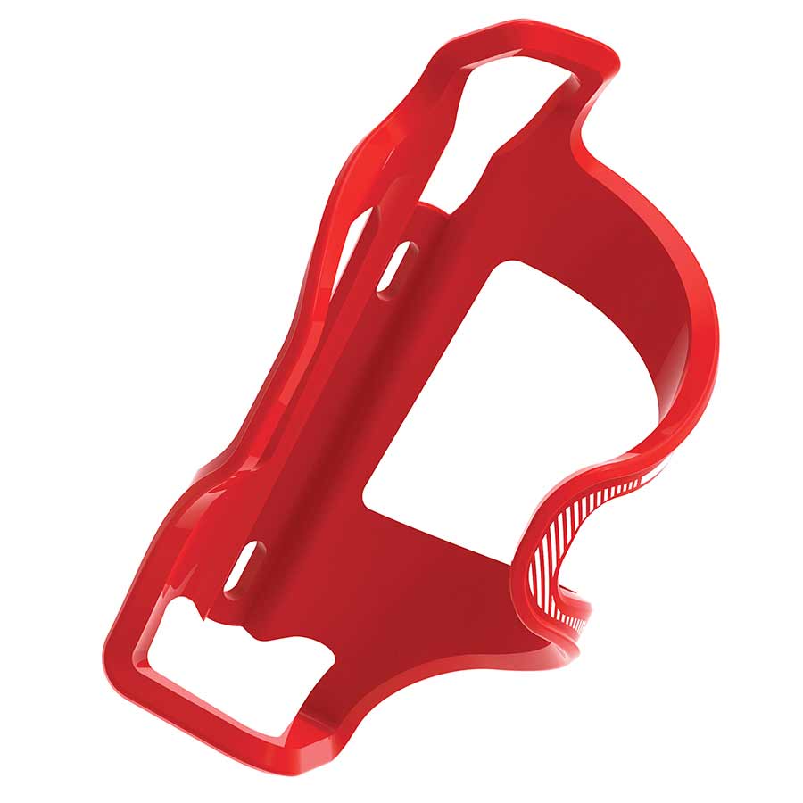 BOTTLE CAGE, COMPOSITE, LEFT LOADING, RED, 48G