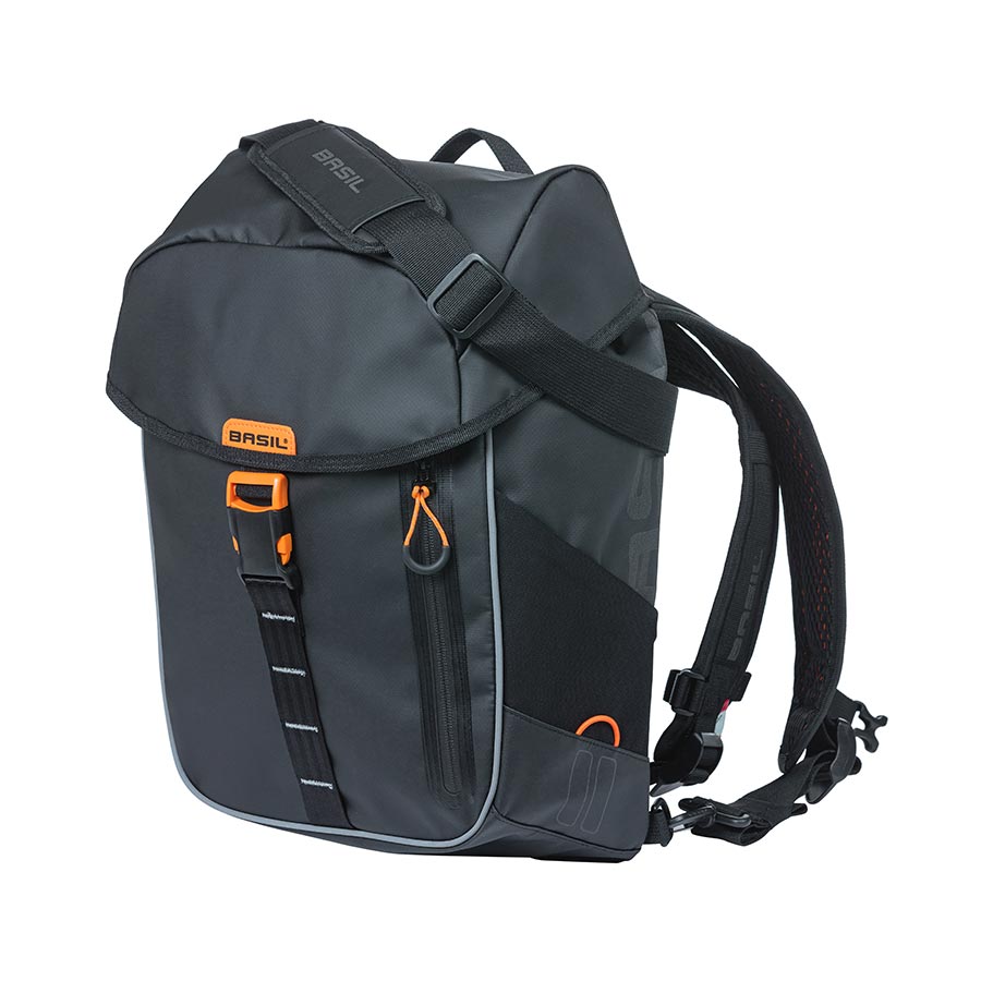 BACKPACK, 17L, BLACK/ORANGE