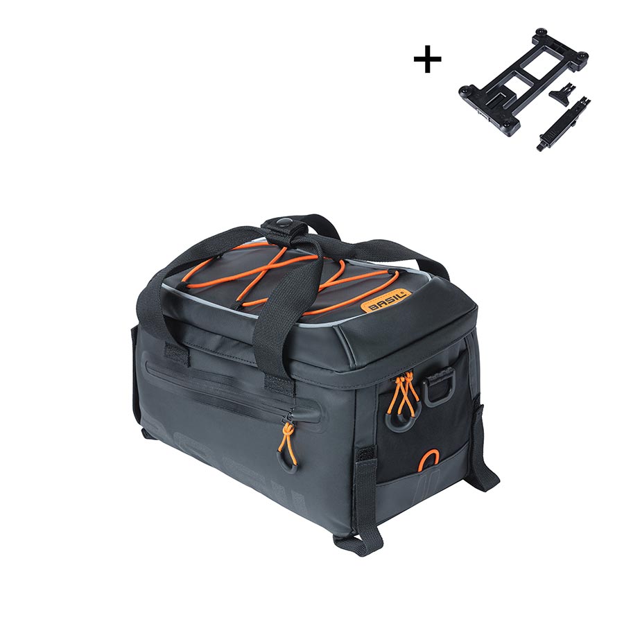 TRUNK BAG, 7L, BLACK/ORANGE