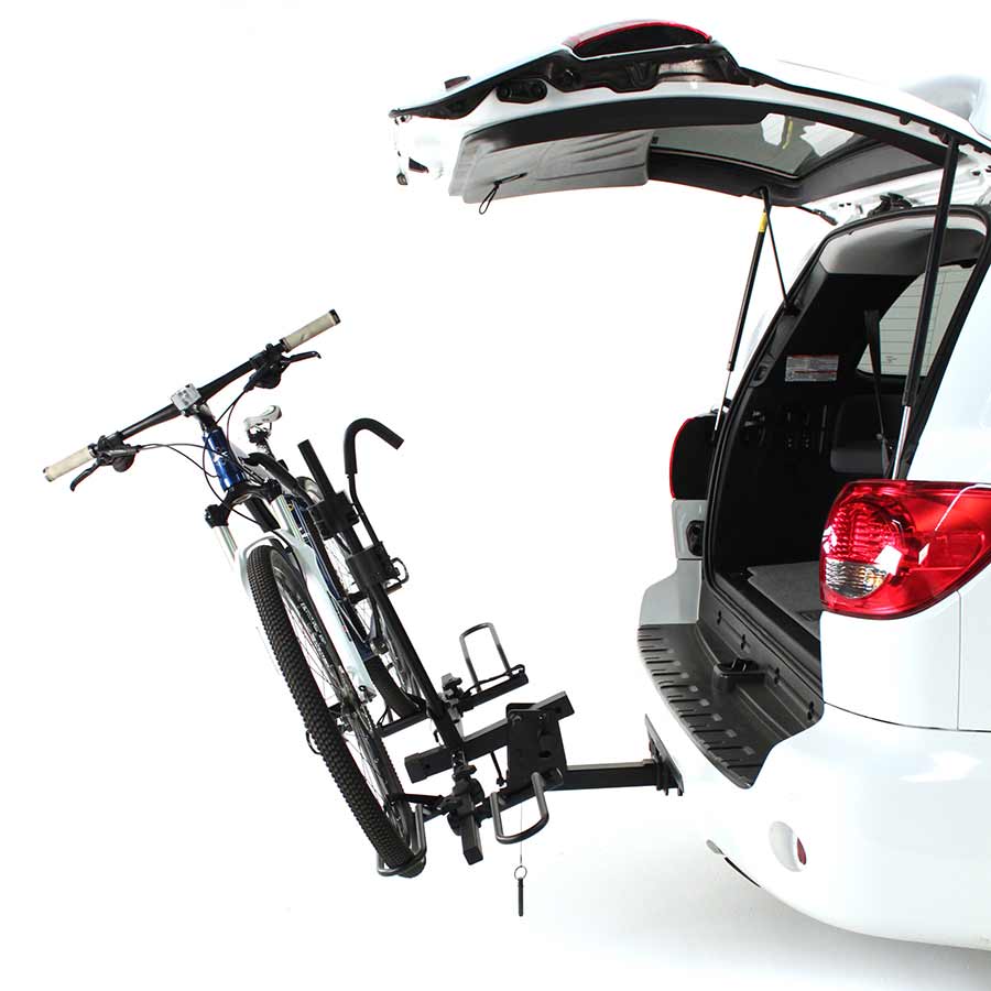 HITCH MOUNT RACK, 2'', BIKES: 2, BLACK, INCLUDES LOCKING PIN & CABLE LOCK