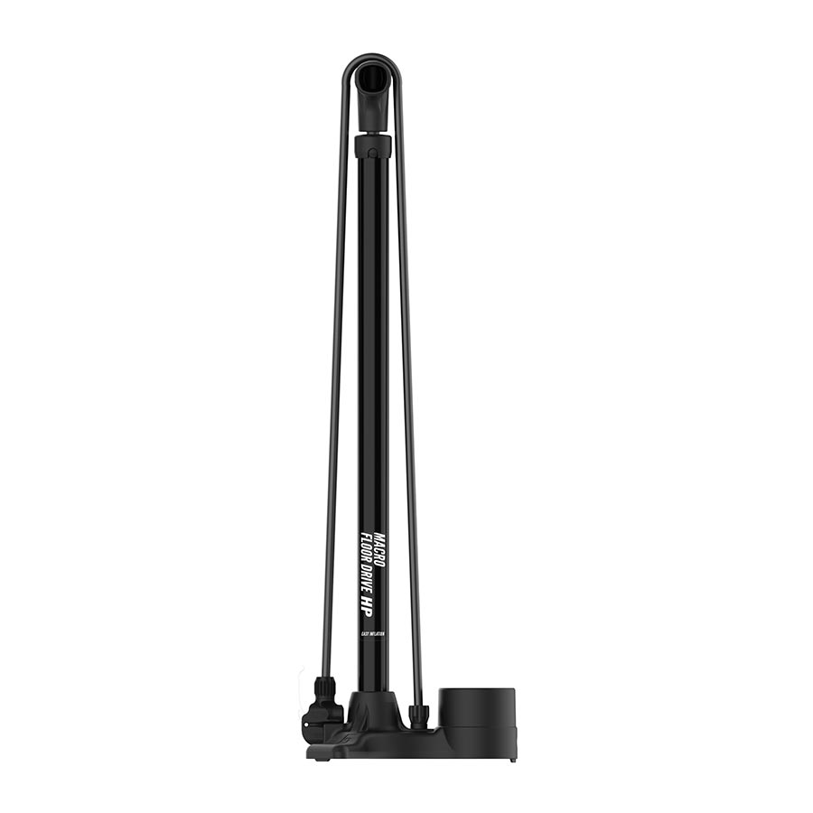 FLOOR PUMP, DUAL VALVE HEAD, 220PSI, BLACK