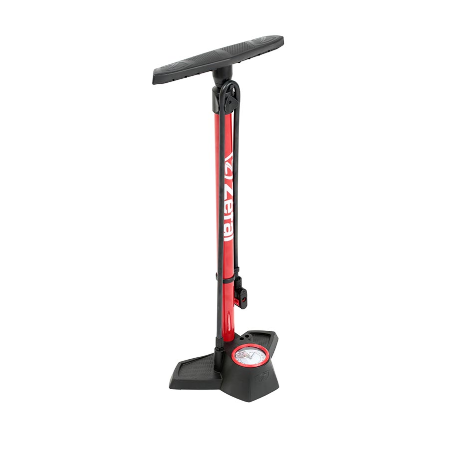 FLOOR PUMP, Z-SWITCH, 160PSI, RED