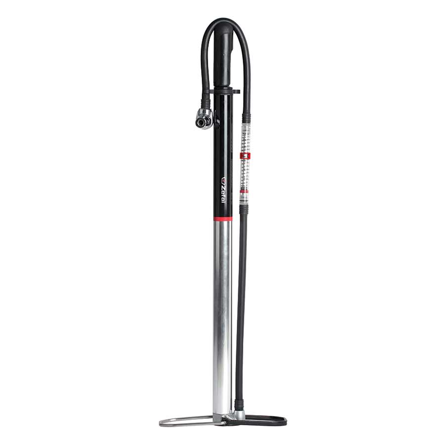 FLOOR PUMP, Z-TWIN, 145PSI, SILVER