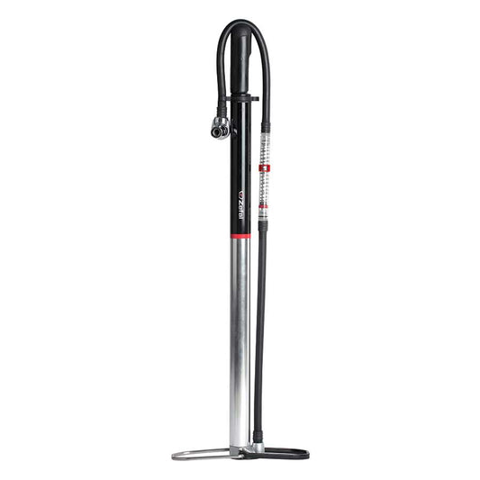 FLOOR PUMP, Z-TWIN, 145PSI, SILVER