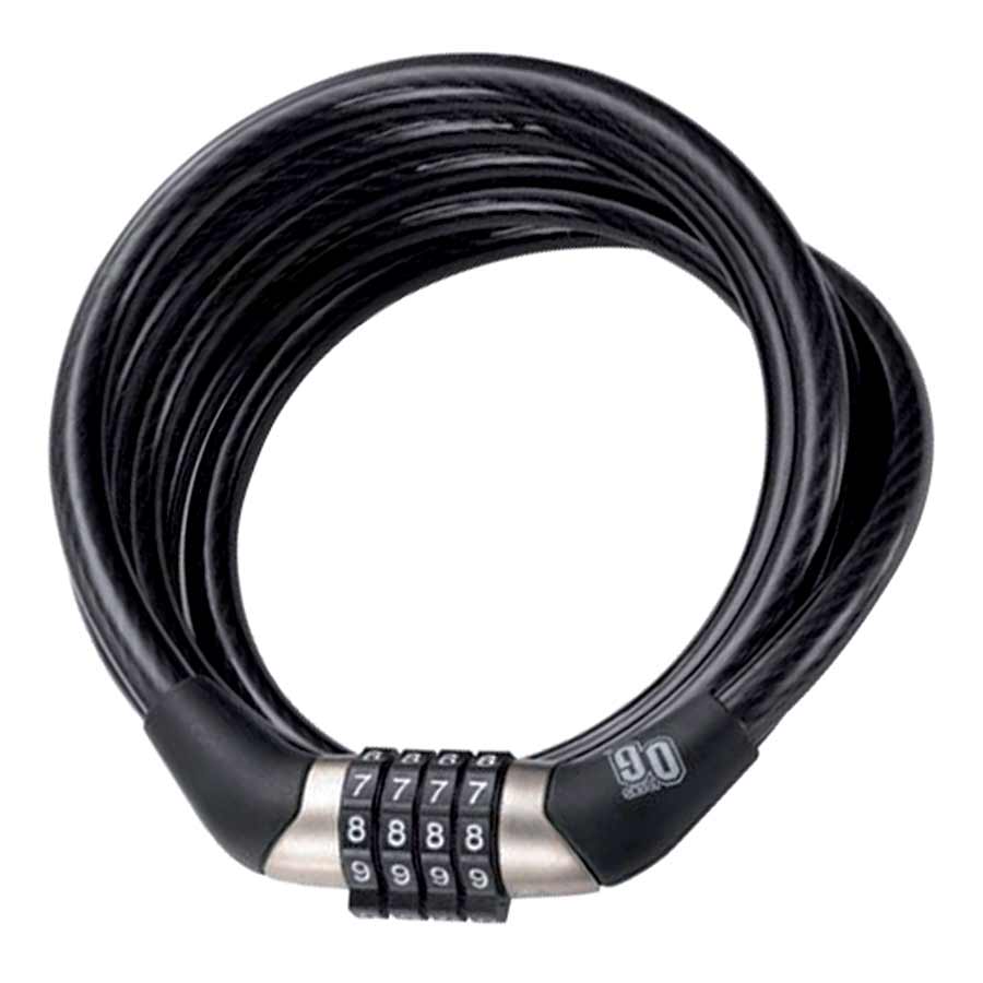 COIL CABLE WITH COMBINATION LOCK, 8MM X 150CM (8MM X 4.9')