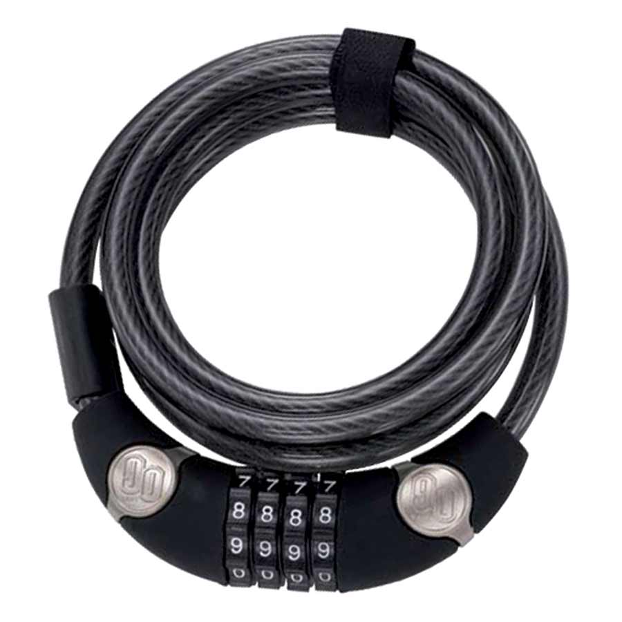 COIL CABLE WITH COMBINATION LOCK, 12MM X 185CM (6')