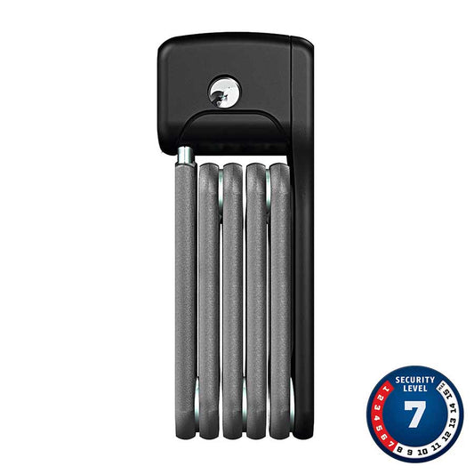 FOLDABLE LOCK, KEY, 5MM, 60CM, 2', BLACK