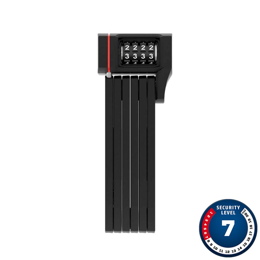 FOLDING LOCK, COMBINATION, 80CM, 2.6', 5MM, BLACK