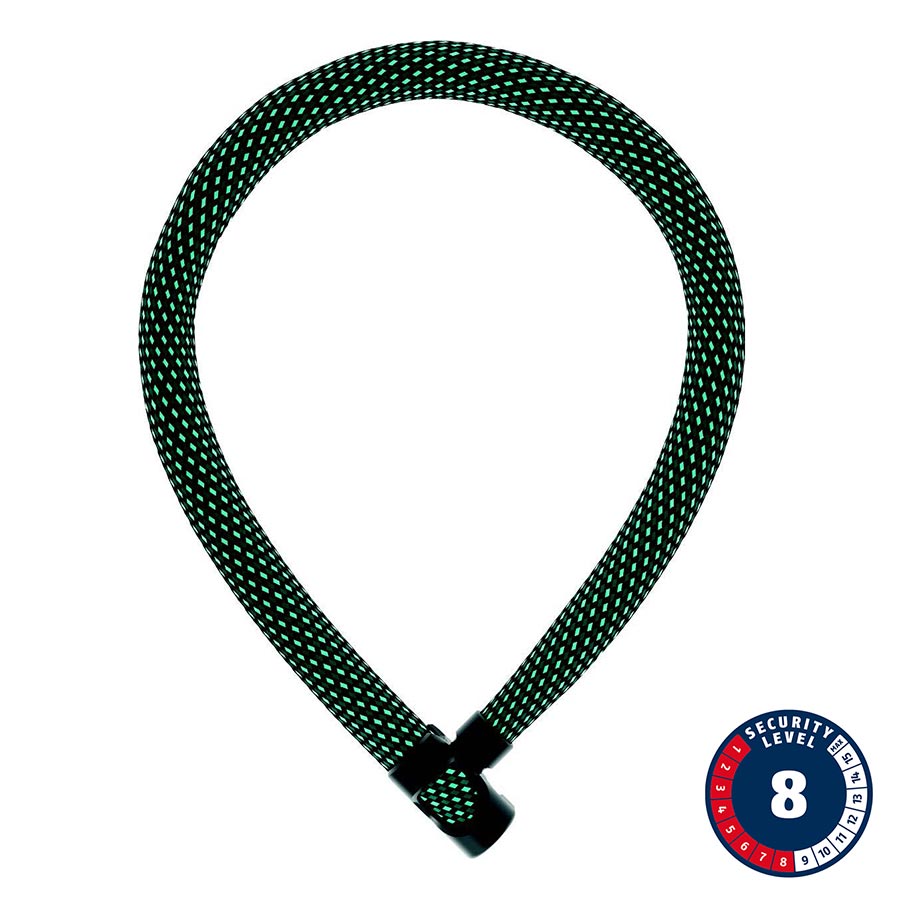 CHAIN LOCK, KEY, 7MM, 85CM, 2.8', DIVING BLUE