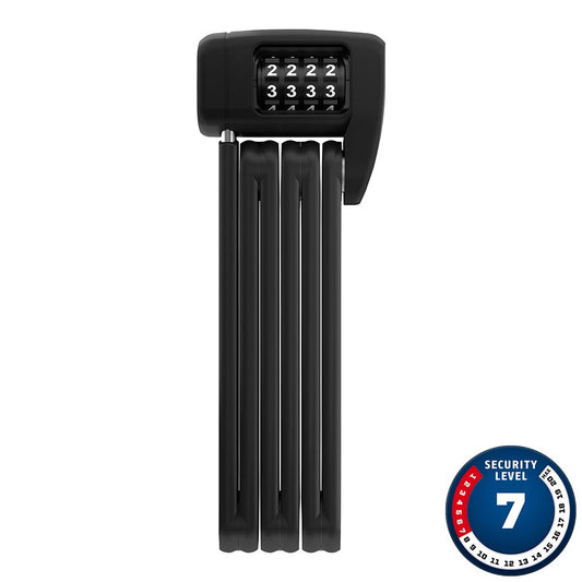 FOLDING LOCK, COMBINATION, 85CM, 5MM, BLACK