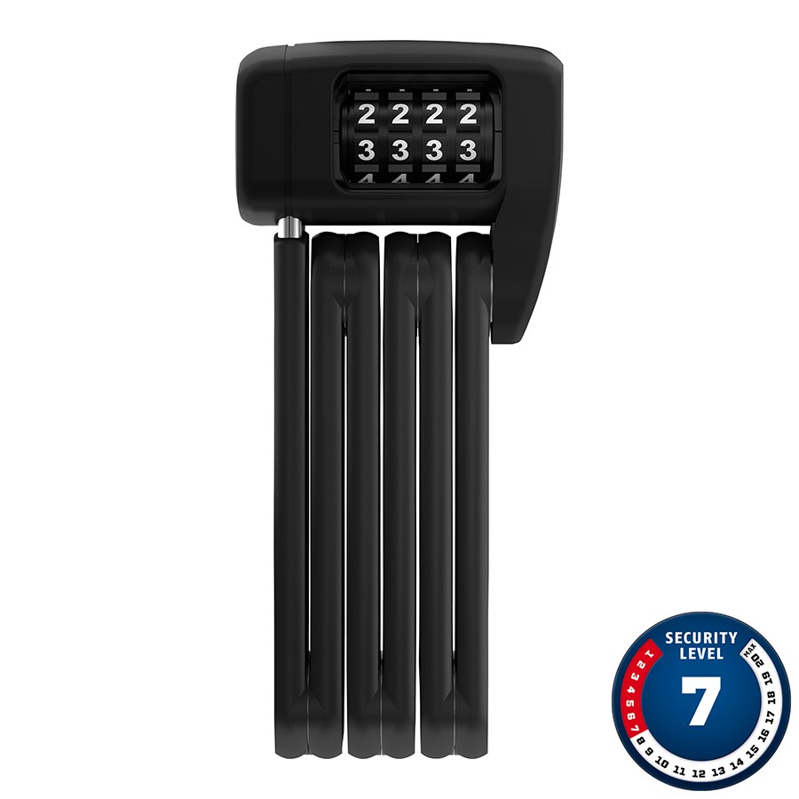 FOLDING LOCK, COMBINATION, 60CM, 5MM, BLACK